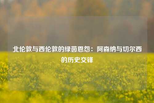 北伦敦与西伦敦的绿茵恩怨：阿森纳与切尔西的历史交锋