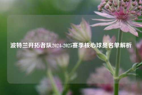 波特兰开拓者队2024-2025赛季核心球员名单解析